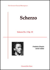 Scherzo No. 3 Op. 39 piano sheet music cover